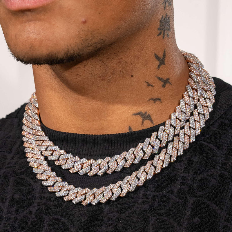 14mm Monaco Chain - Two Tone