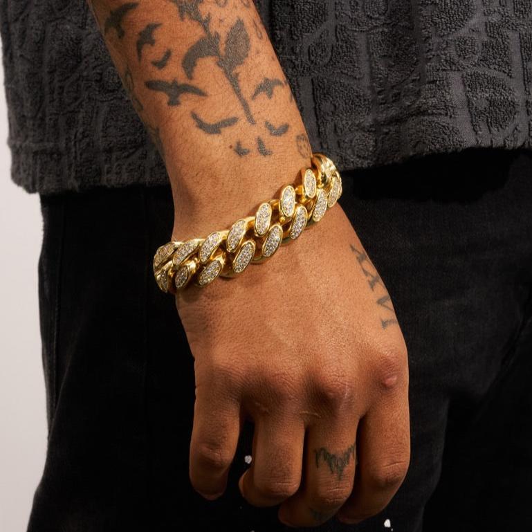 19mm Cuban Bracelet - Gold