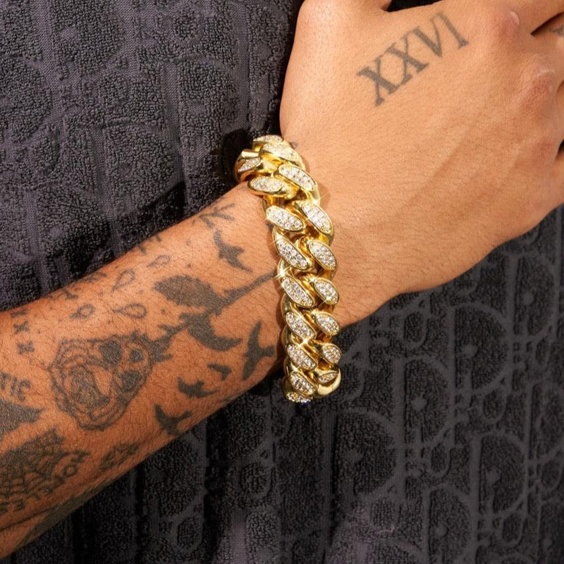 19mm Cuban Bracelet - Gold