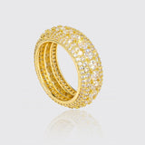 5 Row Iced Ring - Gold - Adamans