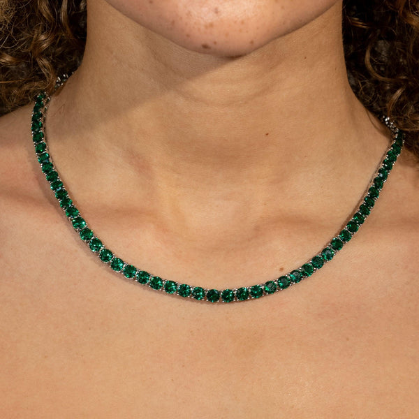 5mm Tennis Chain - Green Emerald