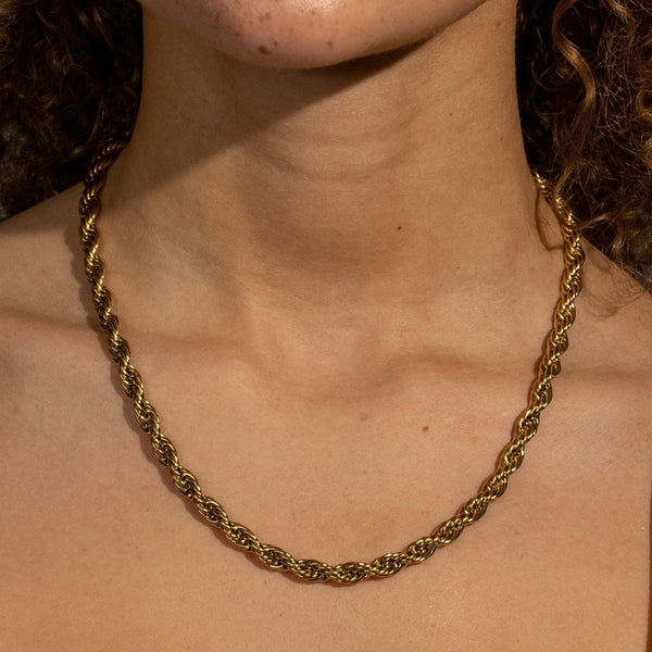 6mm Rope Chain - Gold - Adamans