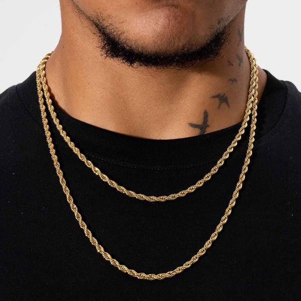 4mm Rope Chain - Gold - Adamans