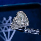 Moissanite Heart Ring - 925 Silver - D Colour - VVS1