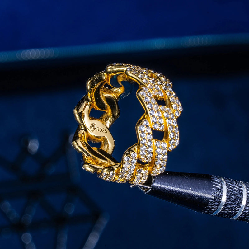 Cuban Diamond Ring - Gold