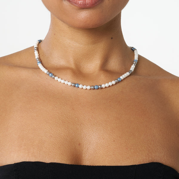 5mm Pearl Necklace - Tri Colour