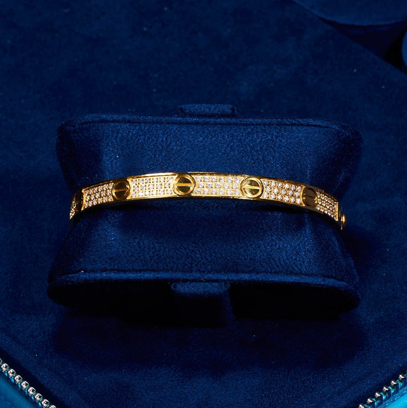 Iced Band Bracelet - Gold