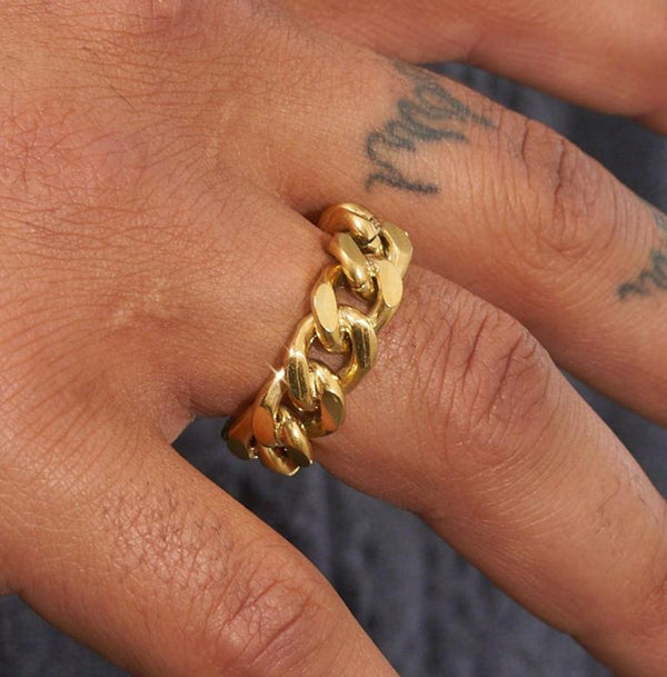 Cuban Link Ring - Gold