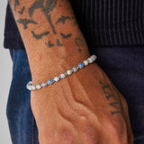 5mm ICED BALL BRACELET - WHITE GOLD