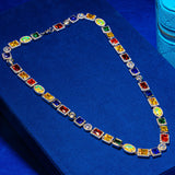 10MM Multi Gemstone Chain - White Gold