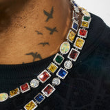 10MM Multi Gemstone Chain - White Gold