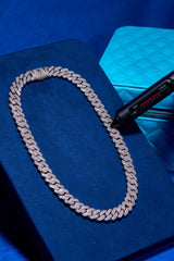 14mm Monaco Chain + Bracelet - White Gold