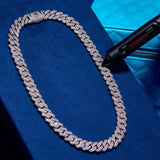 14mm Monaco Chain - White Gold