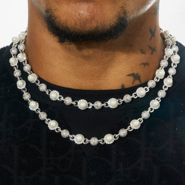 Round Bead Chain - White Gold