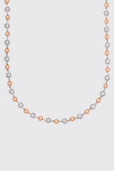 5mm ICED BALL CHAIN - TWO TONE