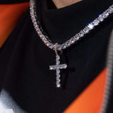 Adamans Diamond Cross Pendant - White Gold