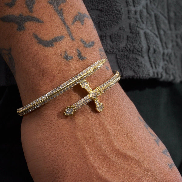 Iced Dagger Bracelet - Gold - Adamans - 