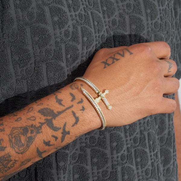 Iced Dagger Bracelet - Gold - Adamans - 