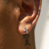 Mini Cross Earrings - 925 Silver - Adamans