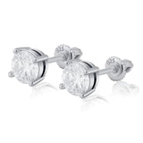 Moissanite Stud Earrings - 925 Silver