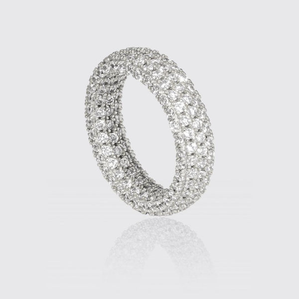 Paved Prong Infinity Ring - 925 silver - Adamans