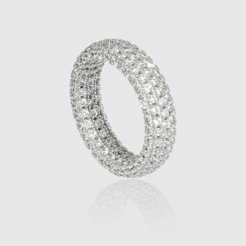 Paved Prong Infinity Ring - 925 silver