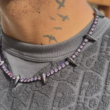 5mm PURPLE PAVE SPIKE TENNIS CHAIN