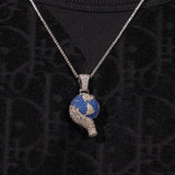 World In Your Hands Pendant - White Gold - Adamans