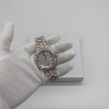 Arabic Dial Diamond Simulant Watch - Two Tone
